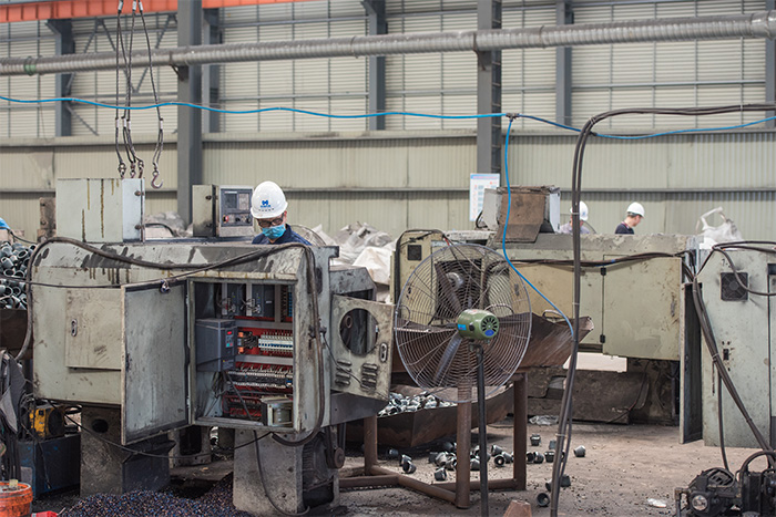 东营网架配件-锥头加工车间