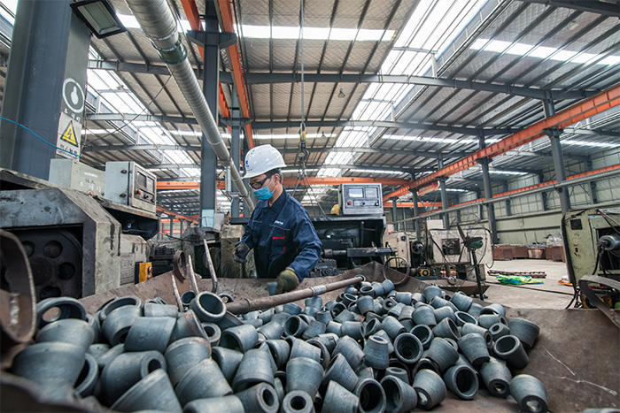 东营网架配件-锥头加工车间